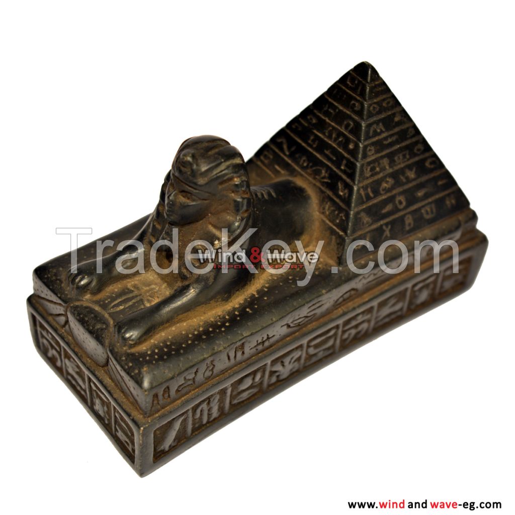 Handmade Egyptian Scribe Writer _ Sphinx _ King Tut _ Cat _ Pyramids