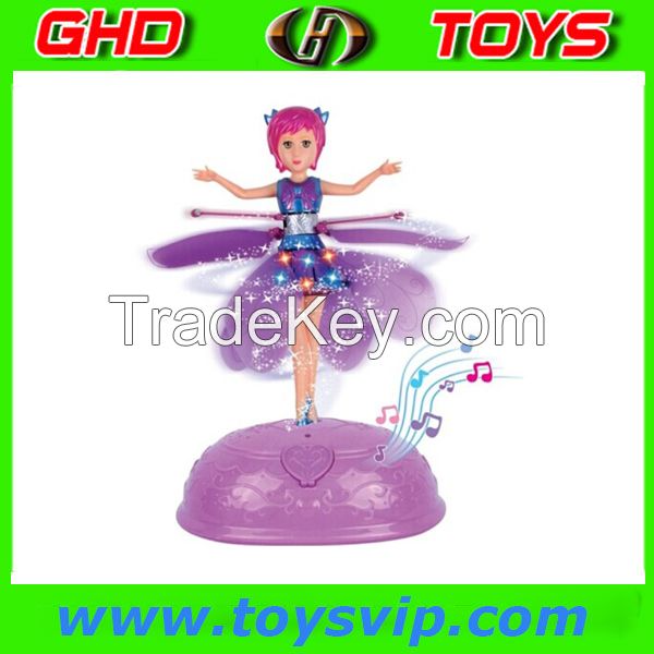 Best Girl's Gift intelligent induction girl  beauty with Music & lighting/flying fairy with USB(hot sale)