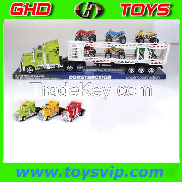  Plastic Friction Tractors trailers set toys