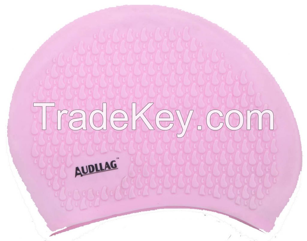 Silicone swimming cap