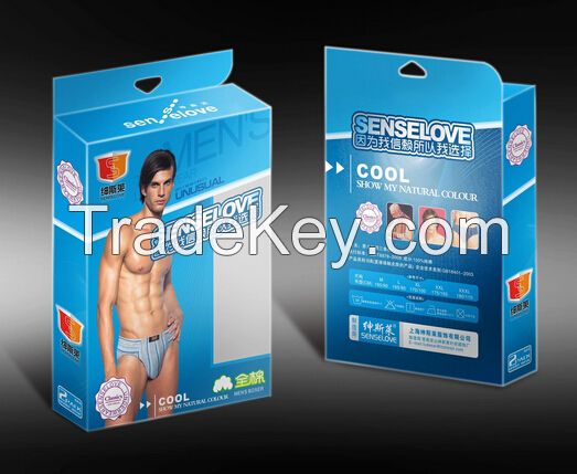 Customized Ivory board packing paper box with PVC window and CMYK print