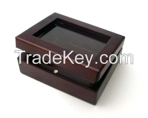 high light lacquer wooden gift box with top window