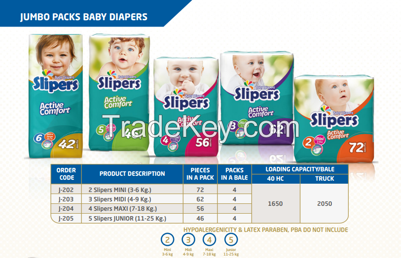 SLIPERS BABY DIAPERS