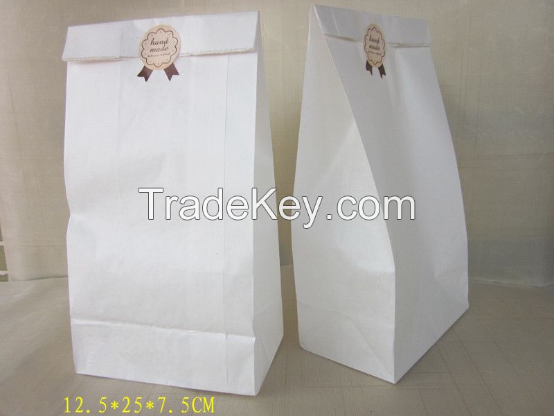 White Greaseproof Paper Bag Bread Packaging Cooked food 
