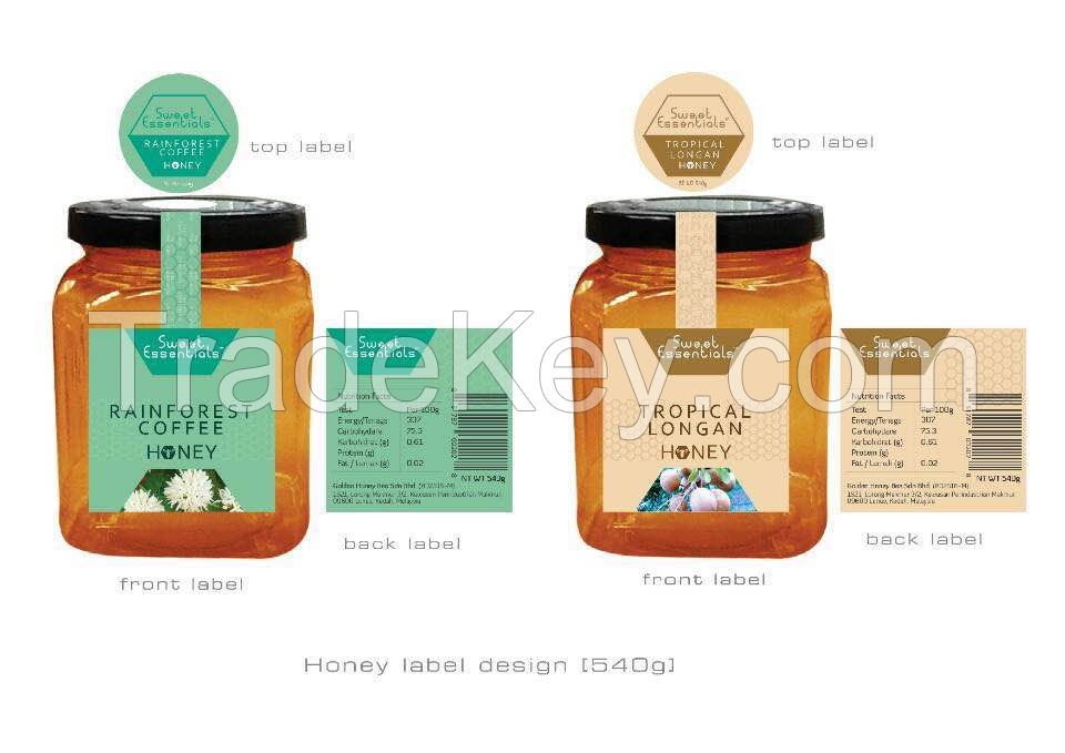 botanical flower honey, royal jelly, propolis