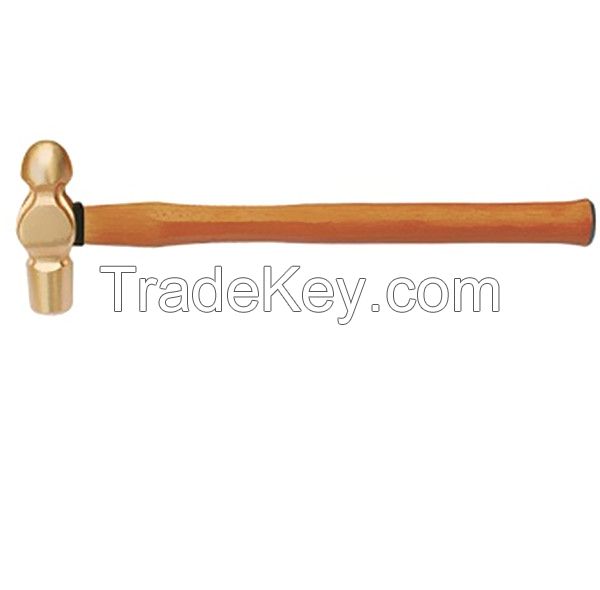 Non sparking ball pein hammer with wood handle safety toolsTKNo.187A