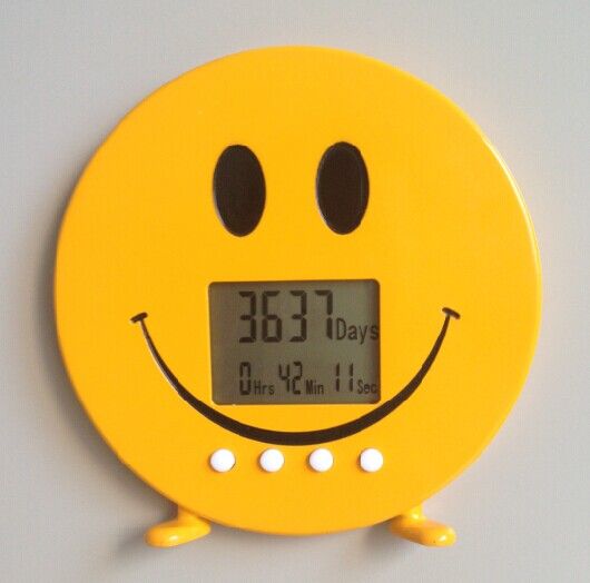 countdown timer &amp;amp; clock with smiley face