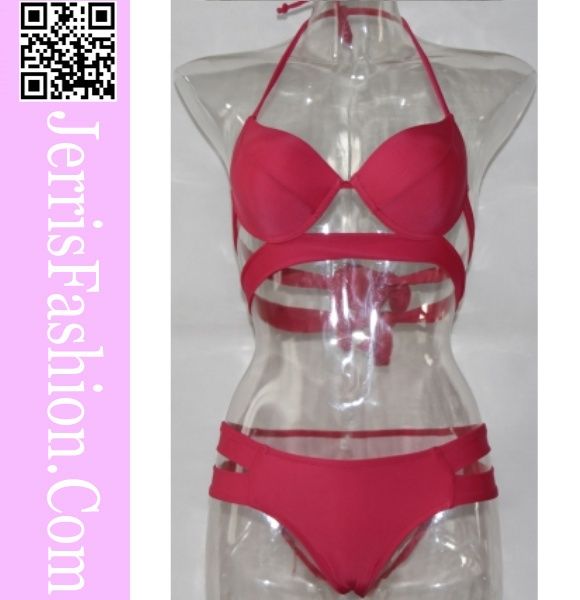 Two Pieces Special Design Bikini Red