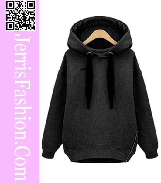 Wholesale Black Women Fashion Pullover Hoody girls hoodies