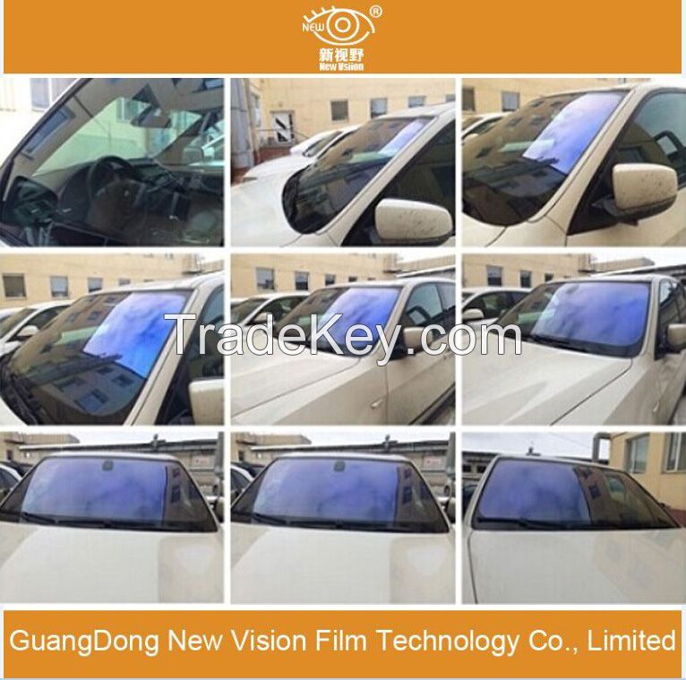 Chameleon car tint film 99%Anti-UV and high heat rejection tinting film chameleon Large stock 75 %-80 %