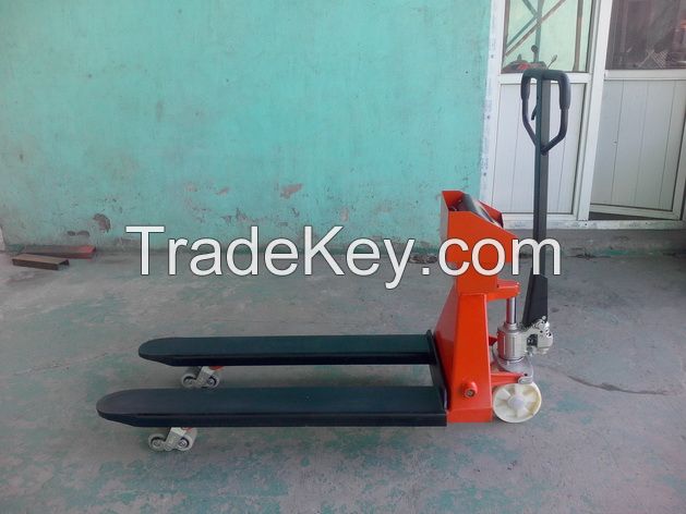 2000kg Manual Pallet Jack  Hand Hydraulic Pallet Truck With Scales