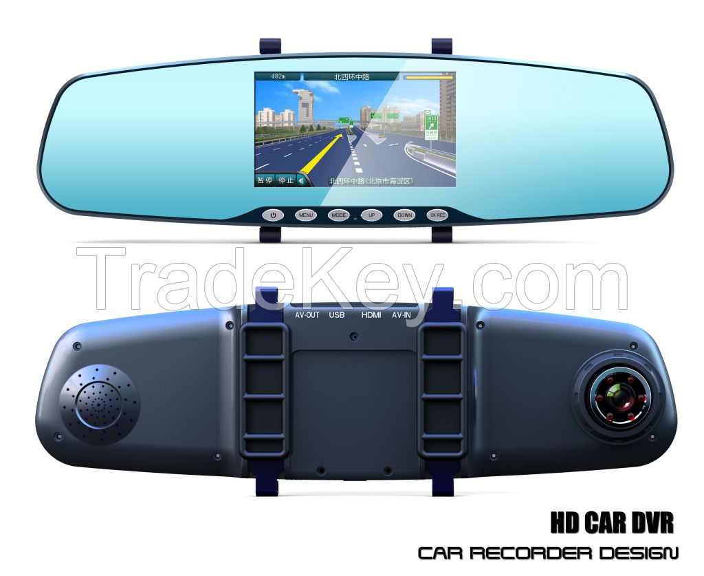 2015 China Factory car dvr rearview mirror