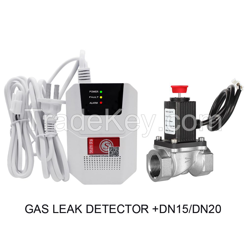 household gas detector Solenoid Valve shut-off valve CE standard