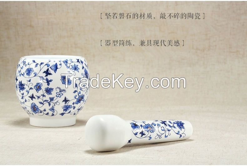 Porcelain Glazed Mortar And Pestle