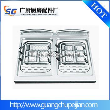 stainless steel cooktops/top panel/top cover/faceplate for Western-style combination oven(800*700mm)