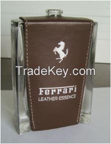 Parfume Bottles covered with leather