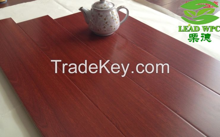 Wood Grain WPC Indoor Flooring with No Glue No Laminate No Layer