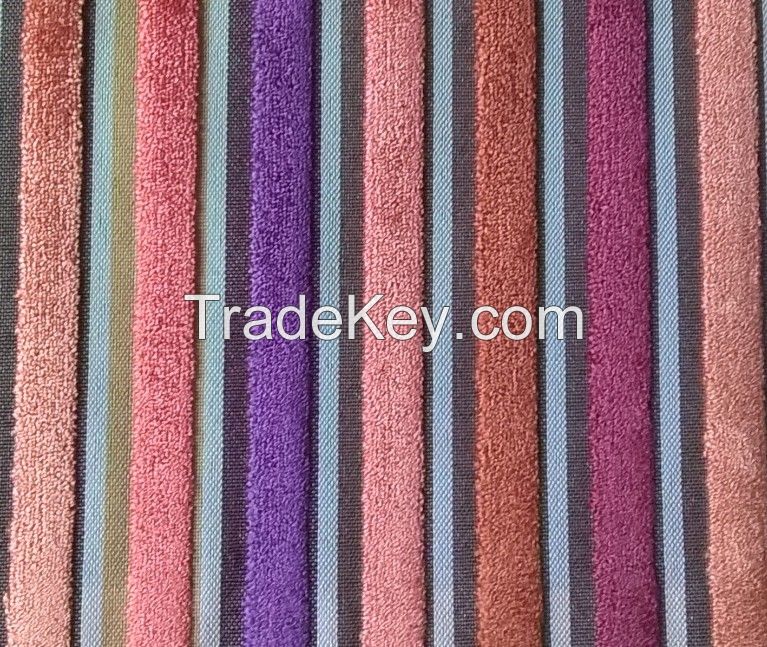 Home Textile Stripe Velvet for Sofa Fabric