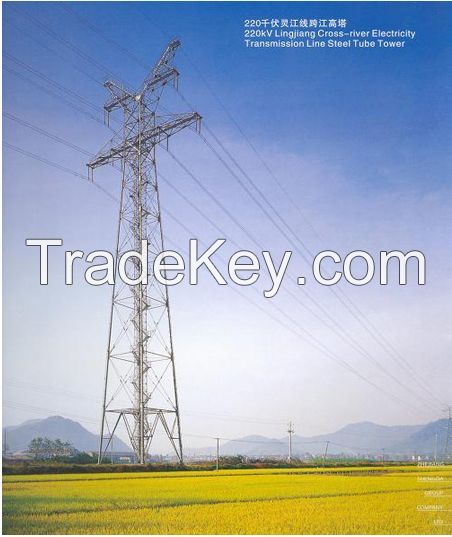 high voltage power transmission tower