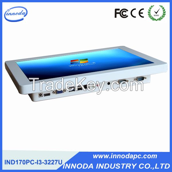 17'' Customer Design 4-Wires Touchscreen All-in-one Embedded Panel PC With Dual Core I3 2GRAM 32G SSD