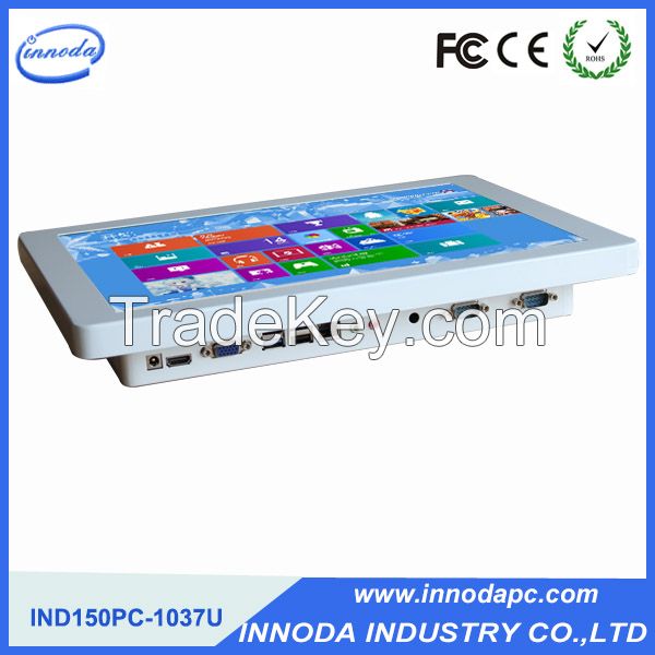 15-Inch LED Panel Industrial Computer With AMD1037U Board / Factory Design All In One Pc Computer