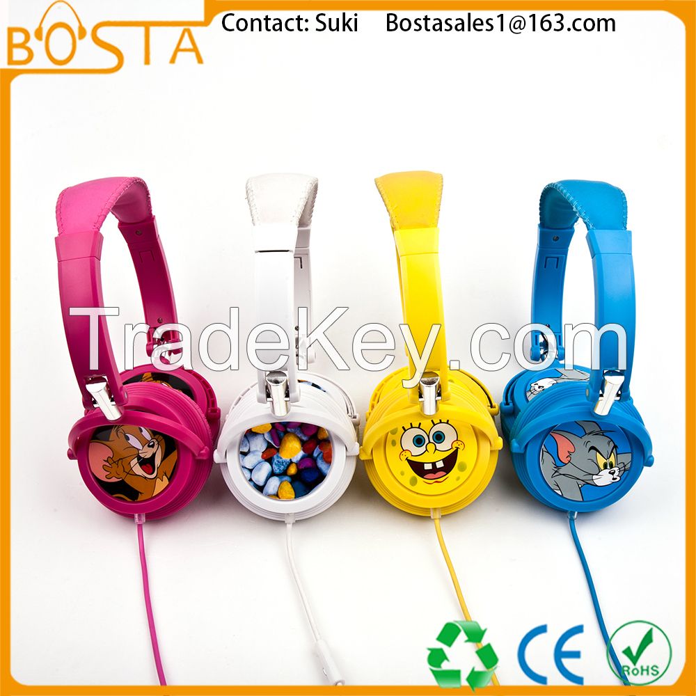 Hot sales high quality funny cartoon headsets for kids