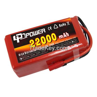 22000mAh 22.2V 6S 25C Lipo Battery