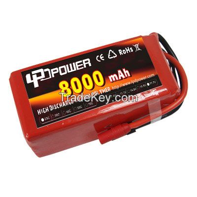 8000mAh 22.2V6S 25C Lipo Battery