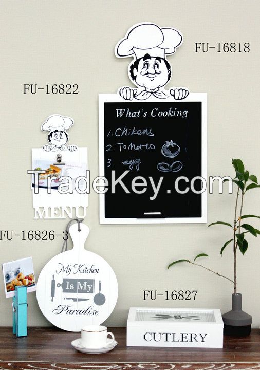 wood menu chalkboard