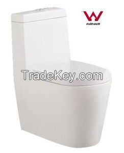 Washdown Round Ceramic One Piece Toilet