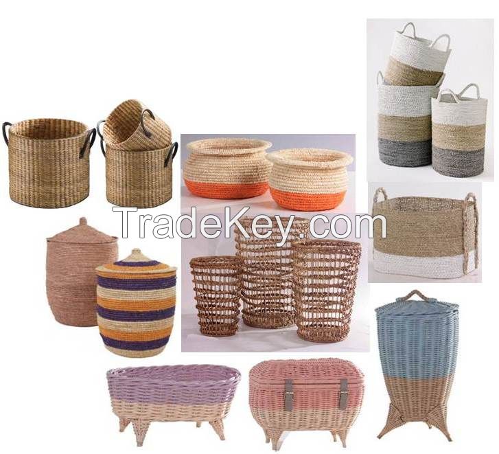 baskets, storages, vases, pots, wall mirror, art deco, table tops