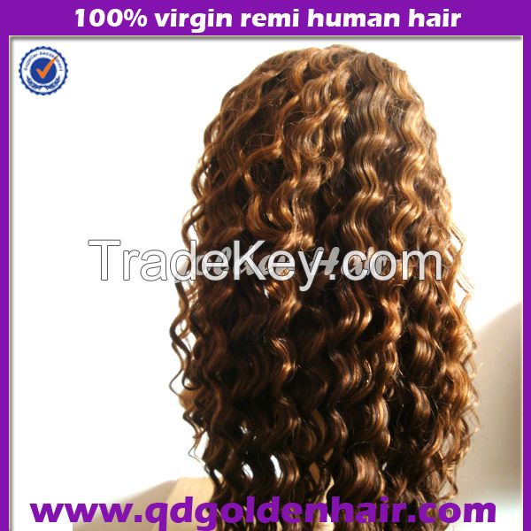 100% High Quality Virgin Remy Brazilian Human Hair Full Lace Wig