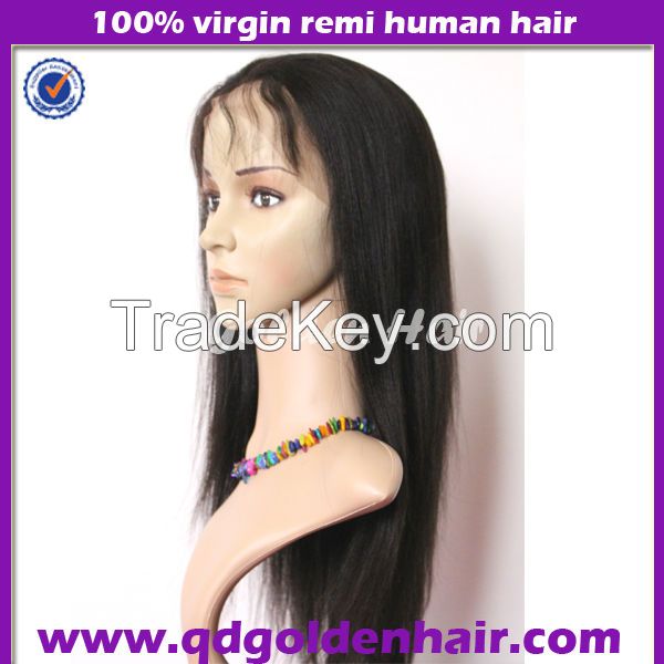 Golden Hair High Quality Virgin Remy Brazilian Human Hair Full Lace Wig