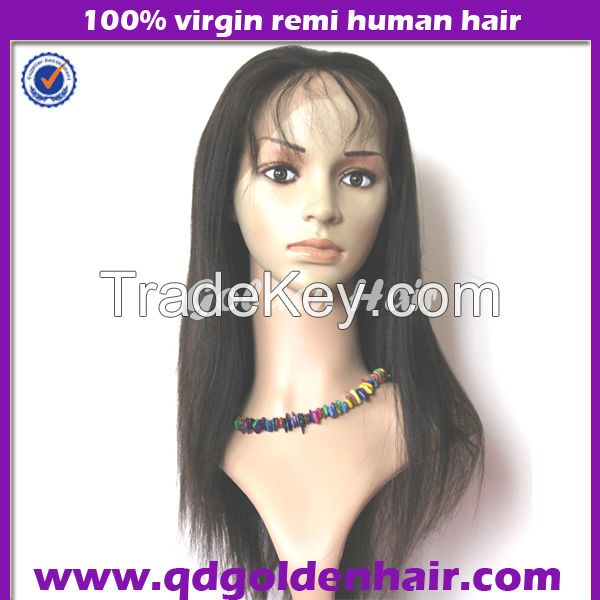 Golden Hair High Quality Virgin Remy Brazilian Human Hair Full Lace Wig