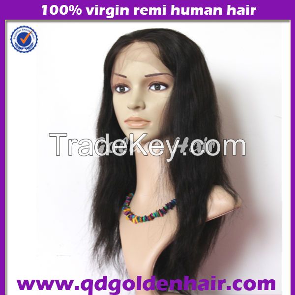 Golden Hair High Quality Virgin Remy Full Lace Brazilian Wig