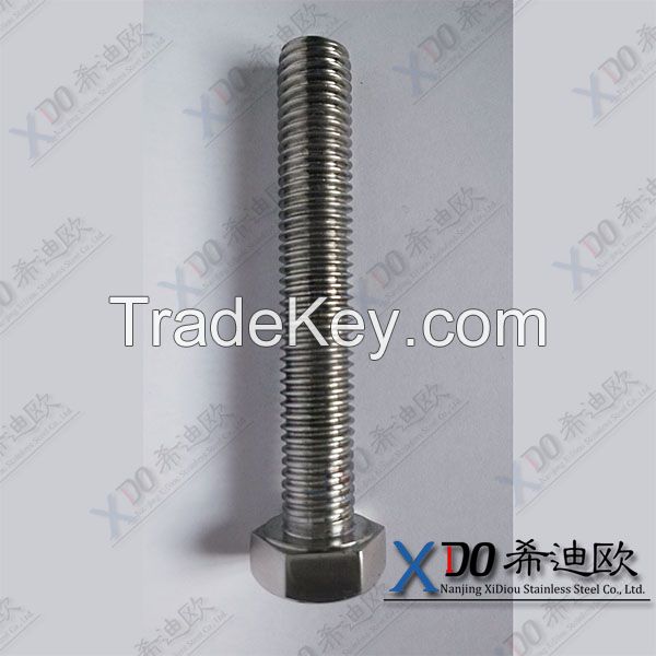 316L China hardware stainless steel hex bolt
