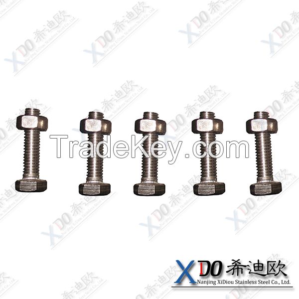 duplex steel 2205 high quality fasteners stainless steel hex bolt with nut