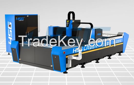 Single-table and high-speed fiber laser cutting machine HS-G3015C