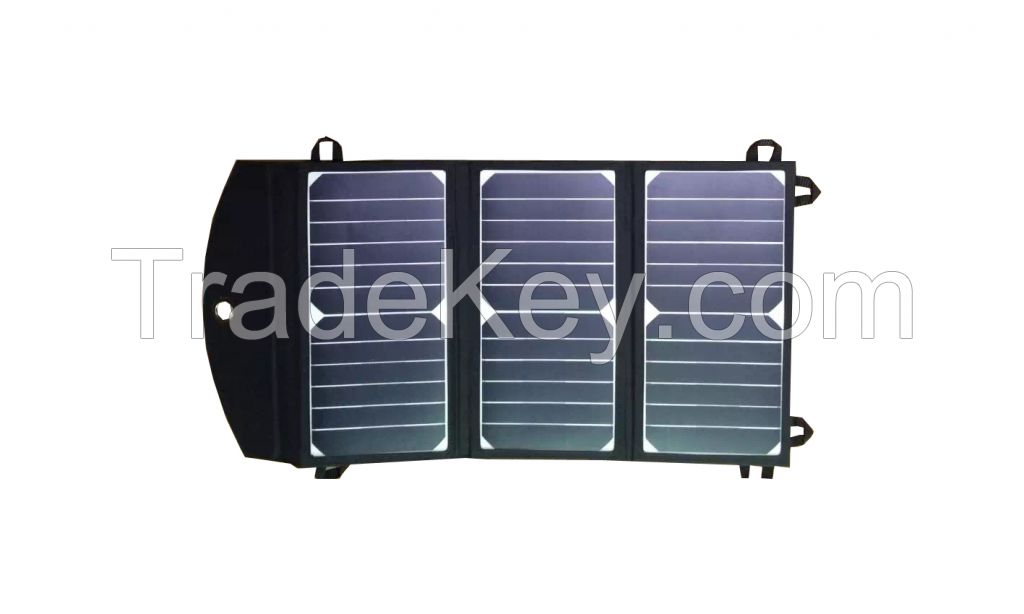 Folding Portable Solar Panel Charger Bag for Cell Phone Charging 10W
