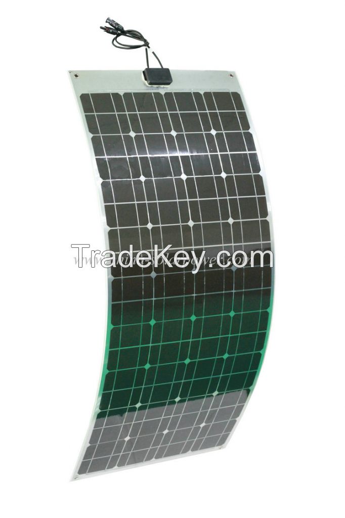 Oxide Aluminum Back Sheet Semi Flexible Solar Panel Module 100W