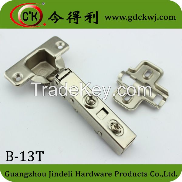 Two holes concealed soft closing rising hinge for cabinet door