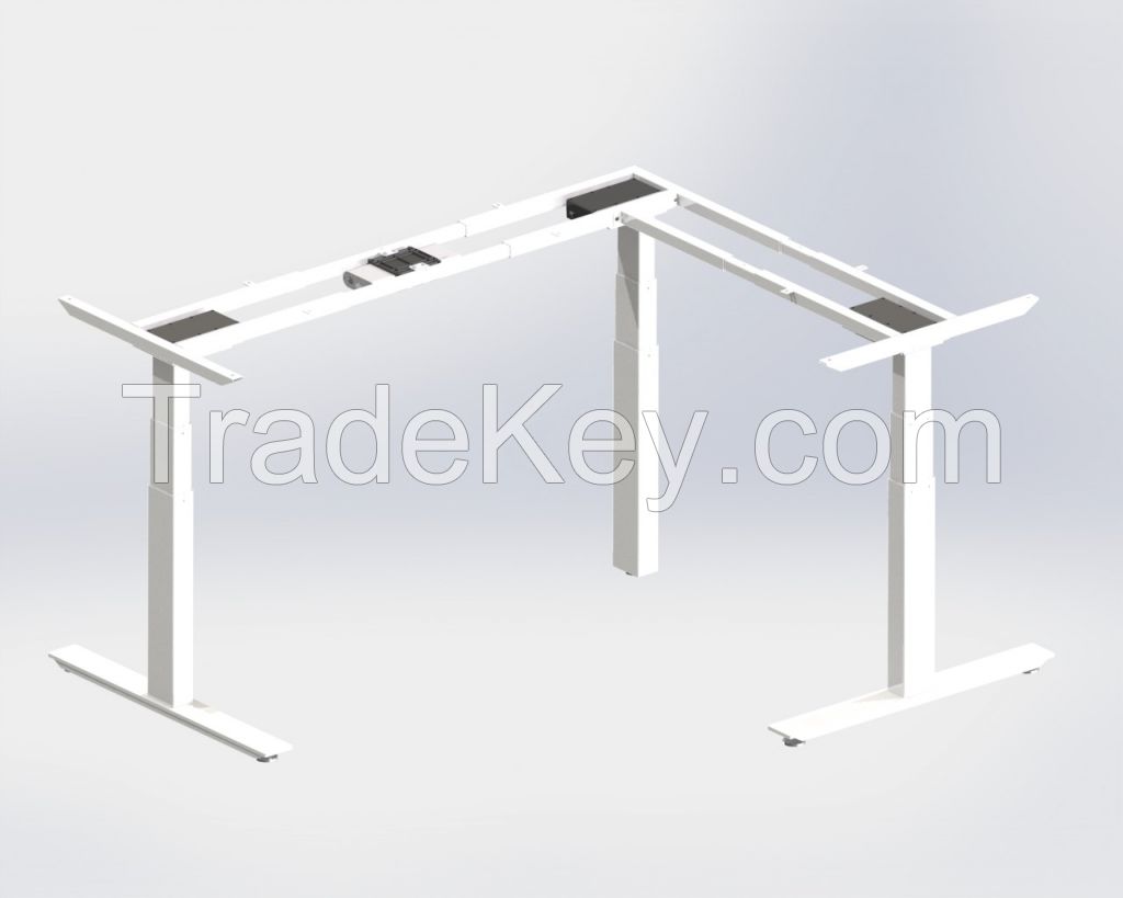 height adjustable desk with top