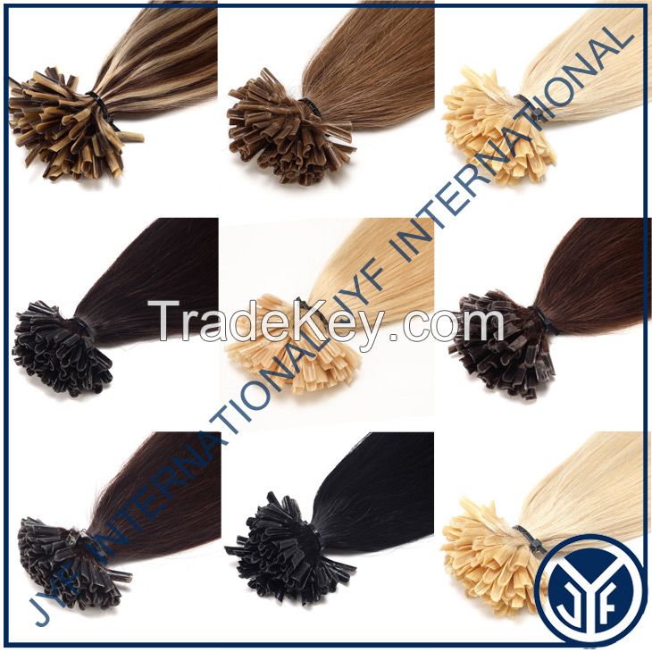 100% remy hair pre-bonded hair extensions