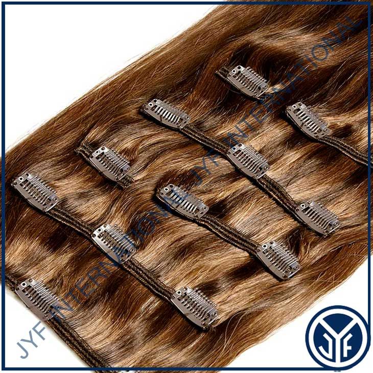 Clip In Hair Remy Hair 18" Straight Color P4/30# 85Gr Ful Head IN STOCK 