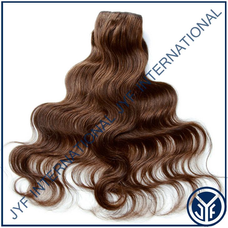 Clip In Hair Remy Hair 18" Body Wave Color 4# 85Gr Ful Head IN STOCK 