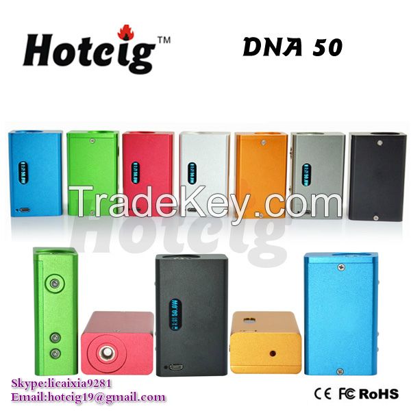 Hottest!!! New vape mod dna 50 box mod &amp; dna chip 100 watt