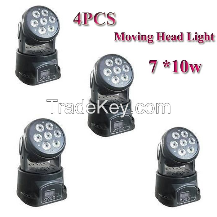  Led Moving Head 7*10w Stage Light/DJ/Parties/Bar Decorated Lighting Fixtuire