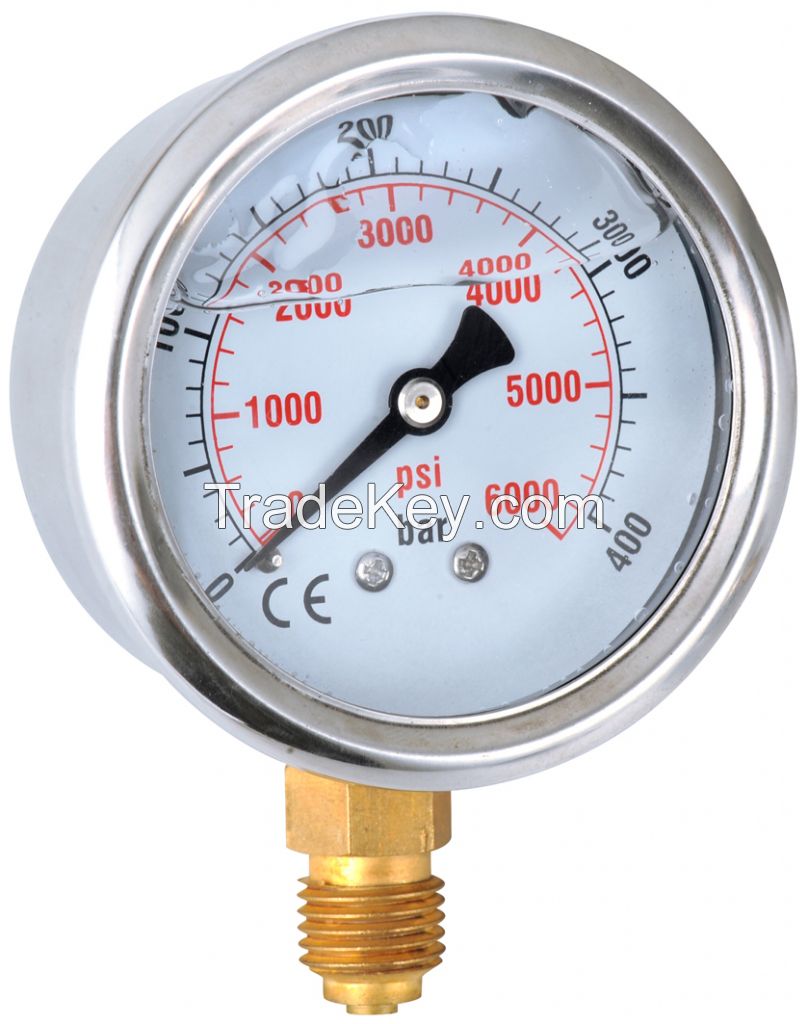 pressure gauge liquid  filled