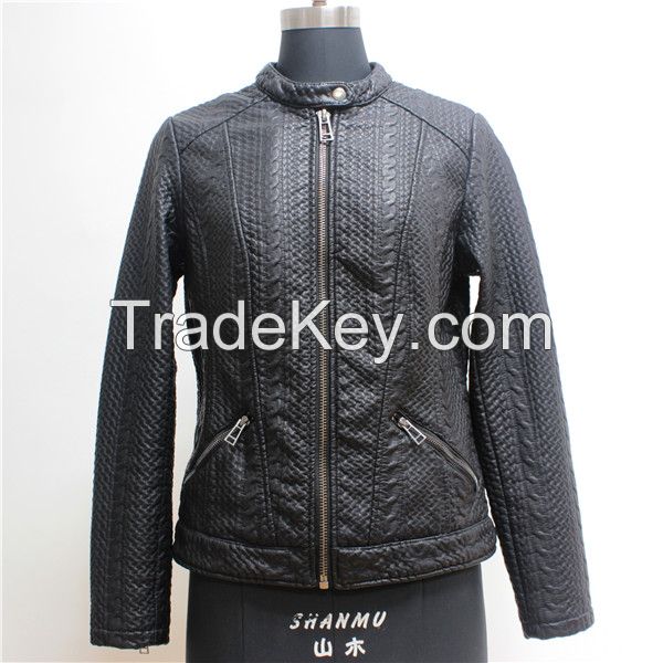 European New Fashion PU Leather Women's Jacket