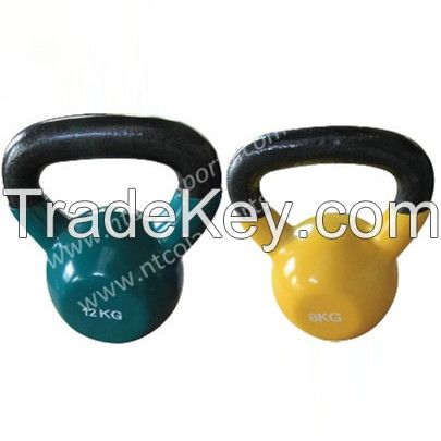 colorful vinyl coated cast iron competition kettlebell for sale